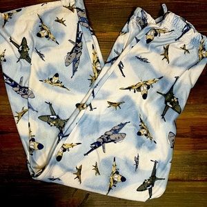 Boys Airplane Pajama Pants Size Medium Cherokee Brand